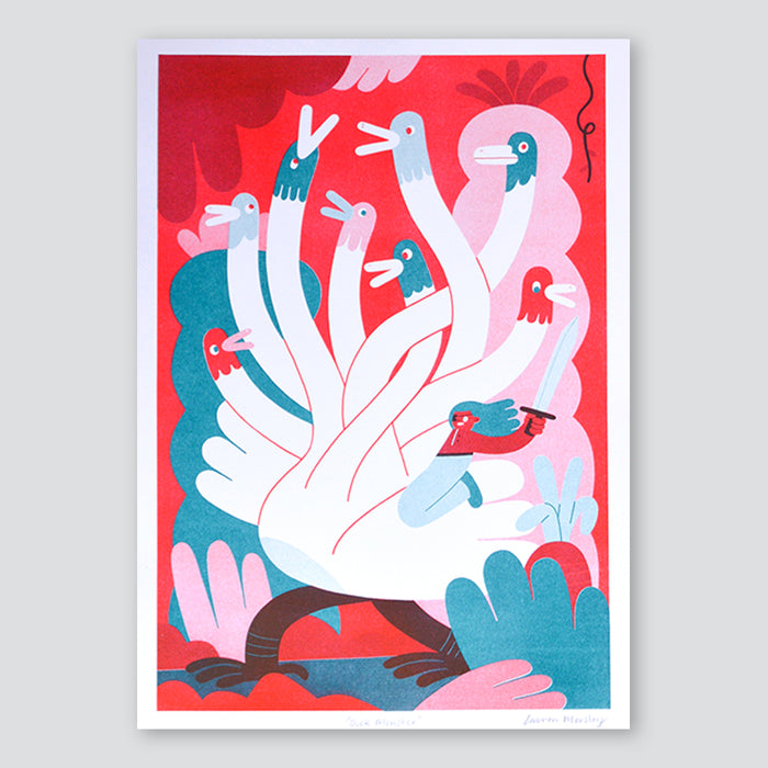 Duck Monster A3 Print - Lauren Morsley