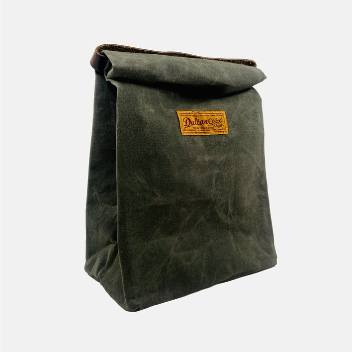 Dulton - Wax Canvas Lunch Bag - Dark Olive