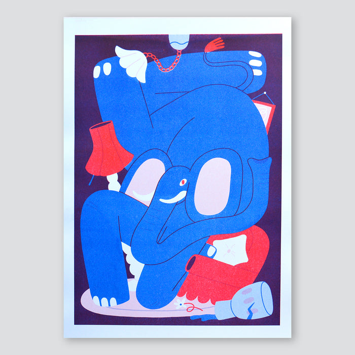 Elephant A3 Print - Lauren Morsley