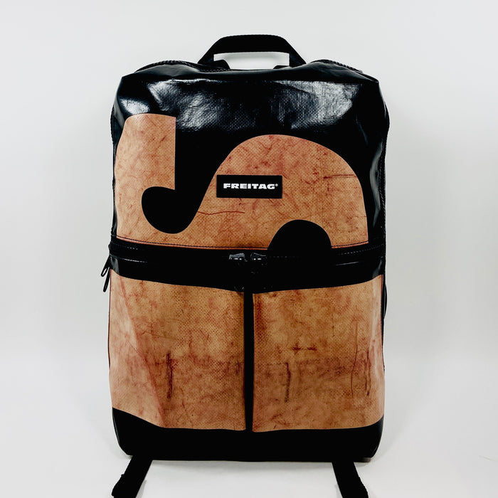 FREITAG F49 - Fringe - Black and Salmon Red with Black Zips