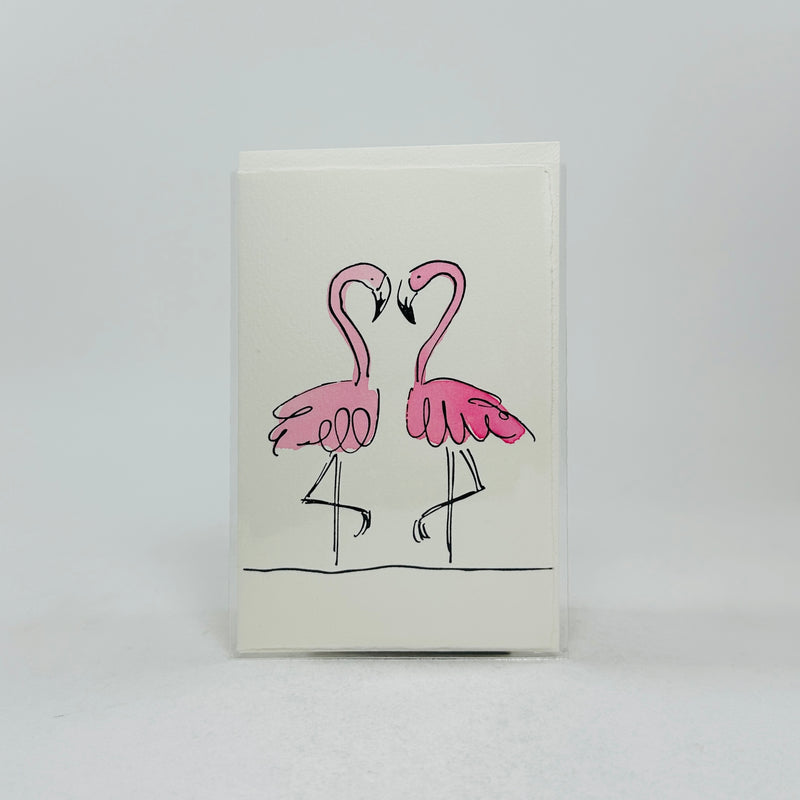 Flamingo - Scribble And Daub Card