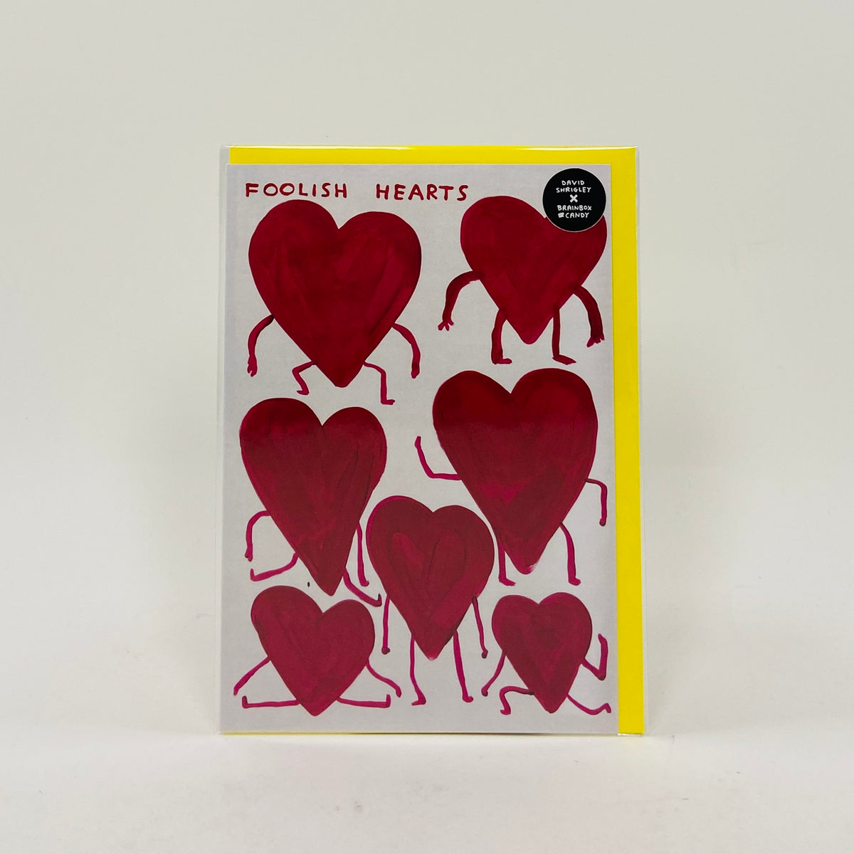 Foolish Hearts - David Shrigley Card