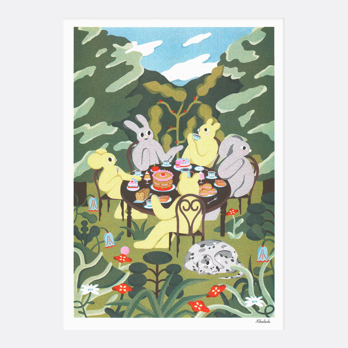 Garden Picnic - Magda Chmielowska A3 Print - KIBLIND Atelier