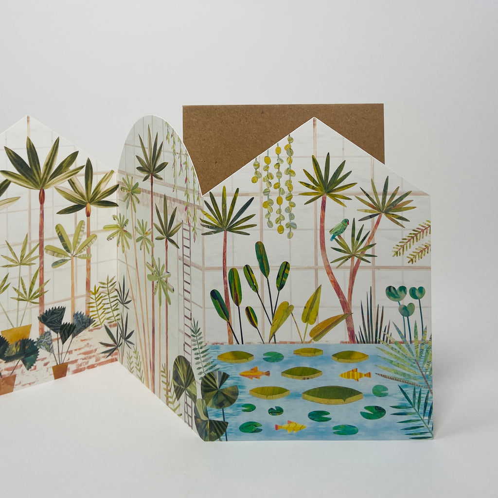 Glasshouse Concertina Card - Paperwhale Card