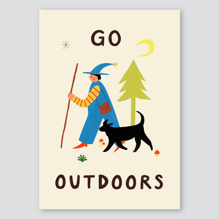 Go Outdoors A3 Print - Little Black Cat