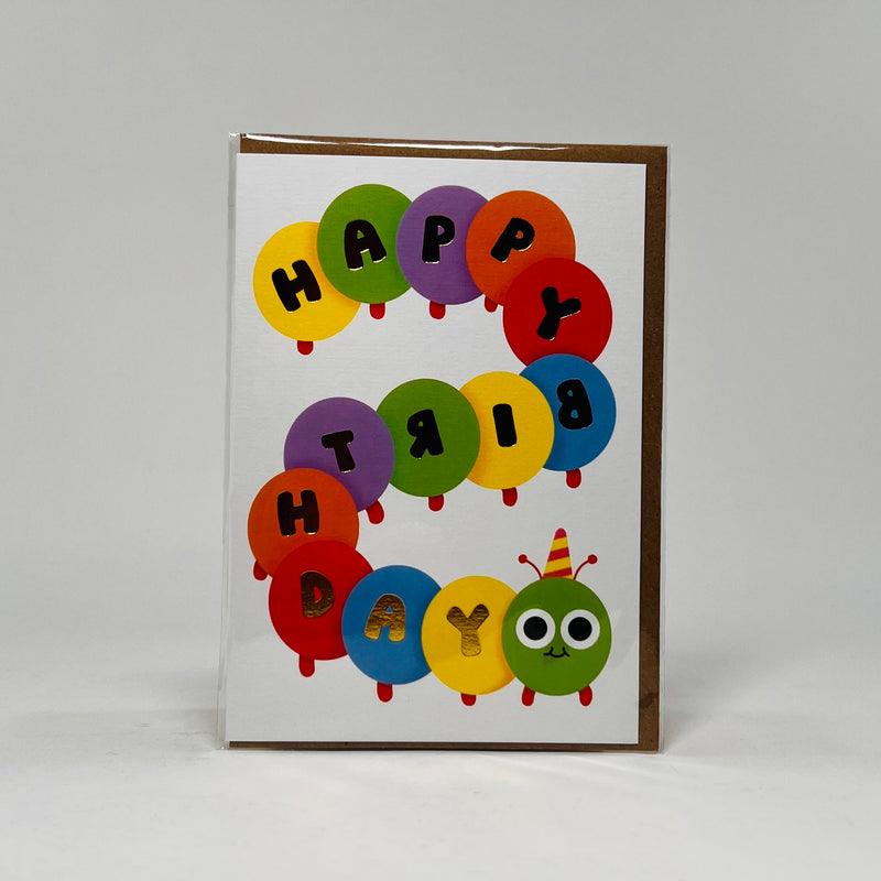 Happy Bday Caterpillar - Wrap Card