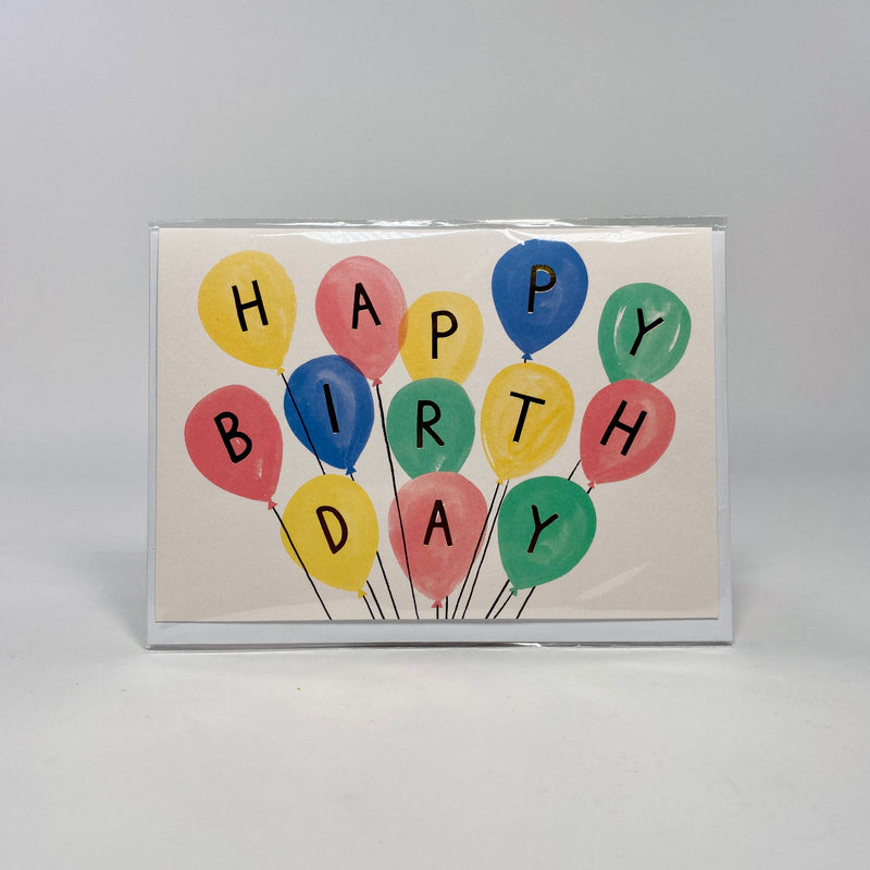 Happy Birthday Balloon Bunch - Wrap Card