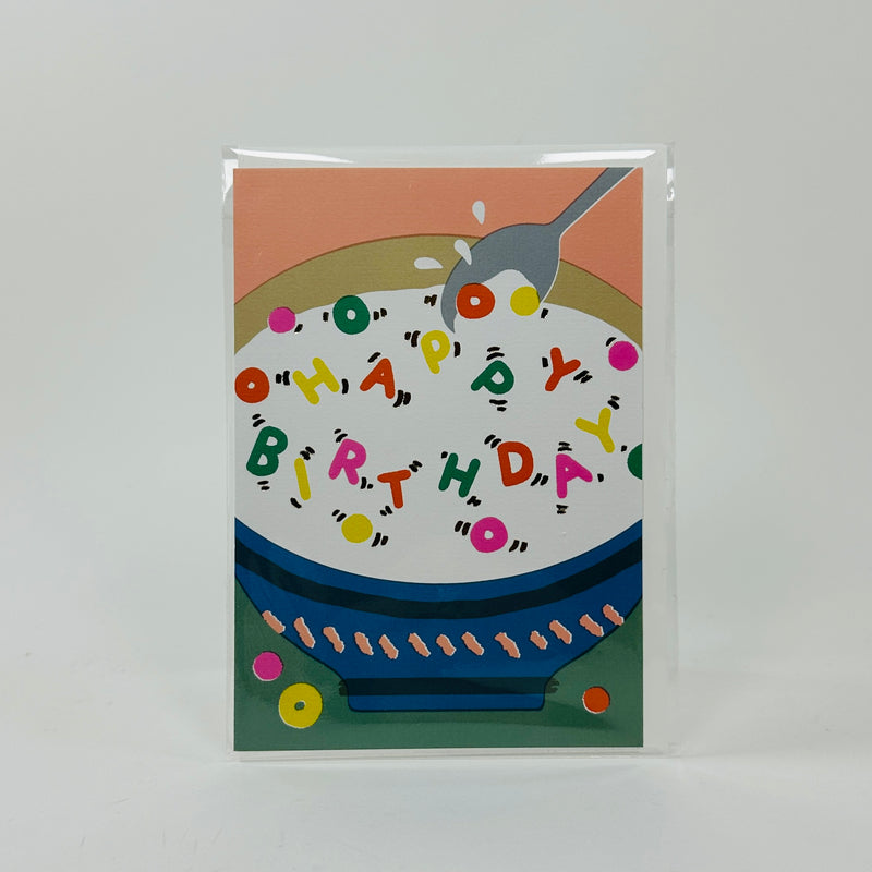 Happy Birthday Cereal - Wrap Card