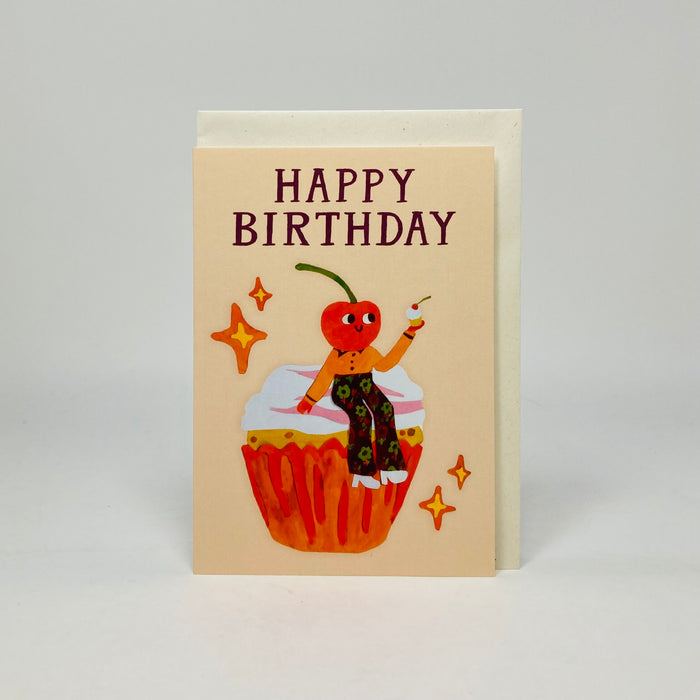 Happy Birthday Cherry Cupcake - Hadley Card