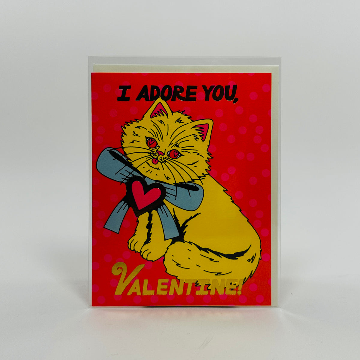 I Adore You Valentine! - Red Cap Card
