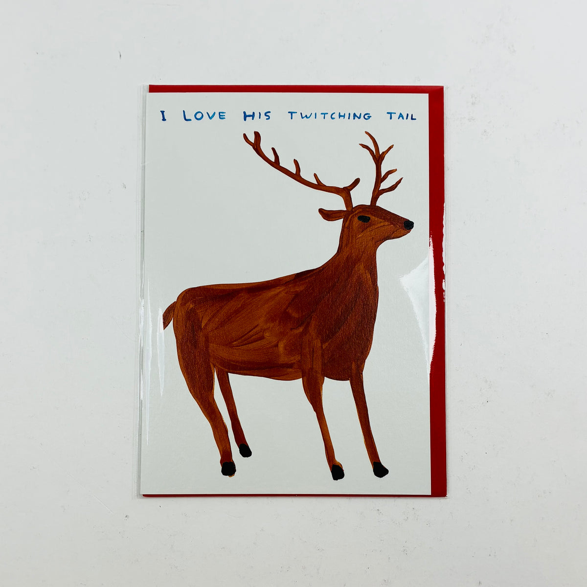 I Love His Twitching Tail - David Shrigley Christmas Card
