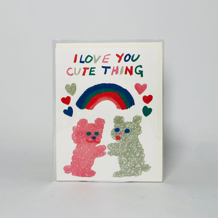 I Love You Cute Thing - Red Cap Card