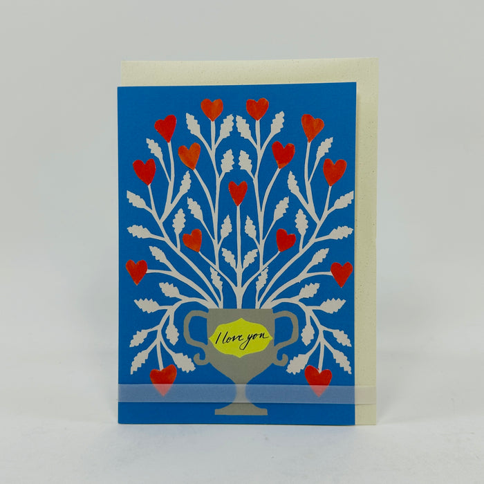 I Love You Heart Plant  - Hadley Card