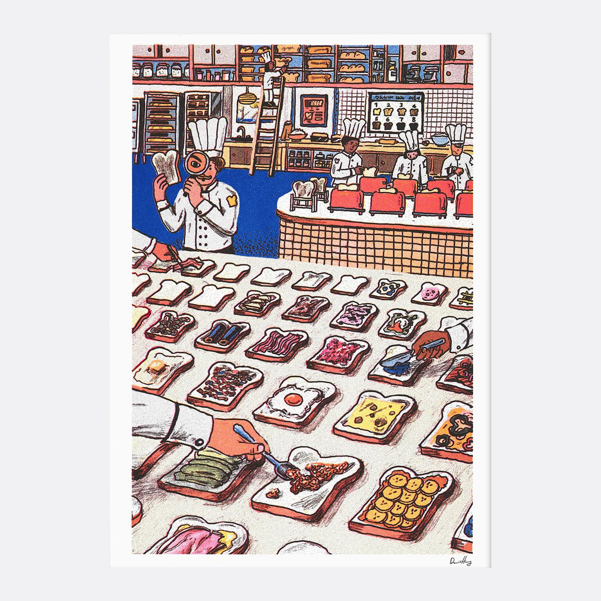 If I Run A Toast Restaurant - David Huang A3 Print - KIBLIND Atelier