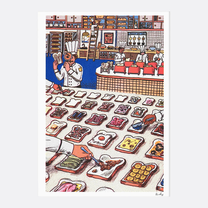 If I Run A Toast Restaurant - David Huang A3 Print - KIBLIND Atelier