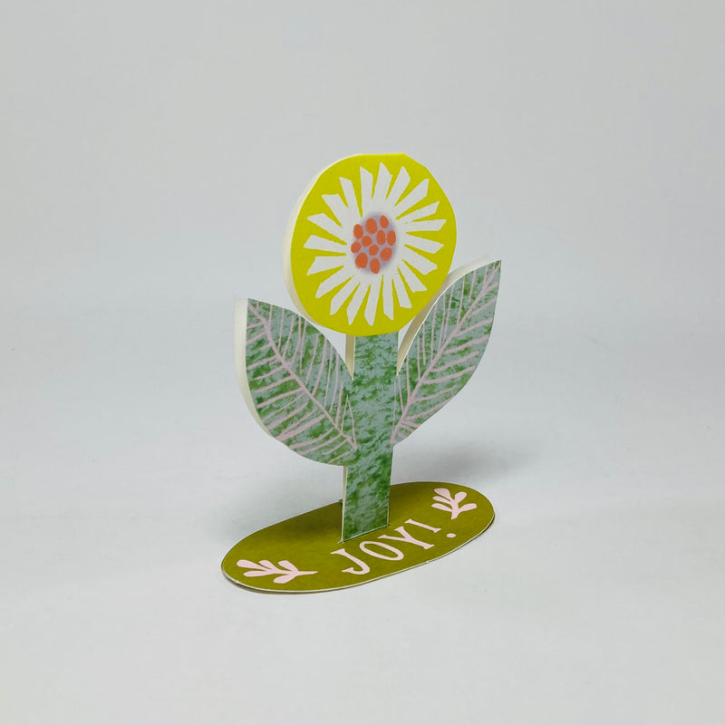 Joy Flower Stand-Up Card - Hadley Card