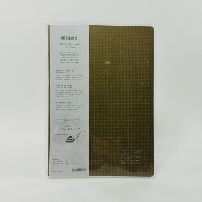 Kleid 2mm Grid Notebook A5 - Camel