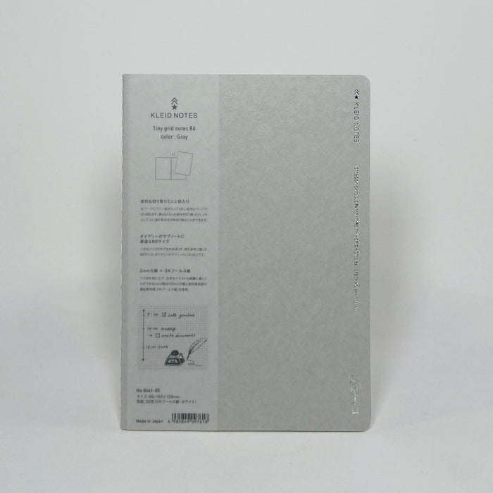 Kleid Tiny Grid B6 Notebook - Grey