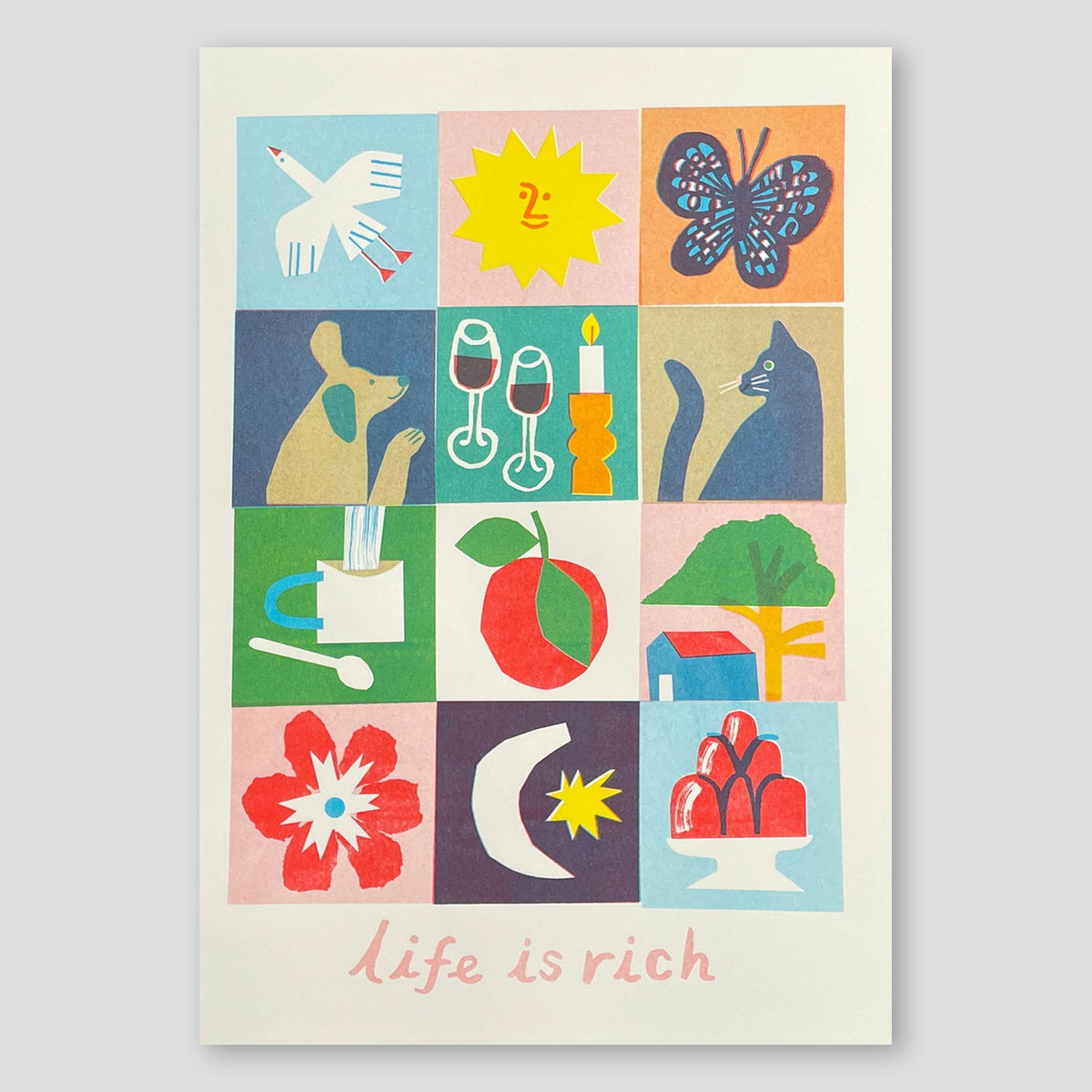 Life is Rich A3 Print - Lizzie Lomax