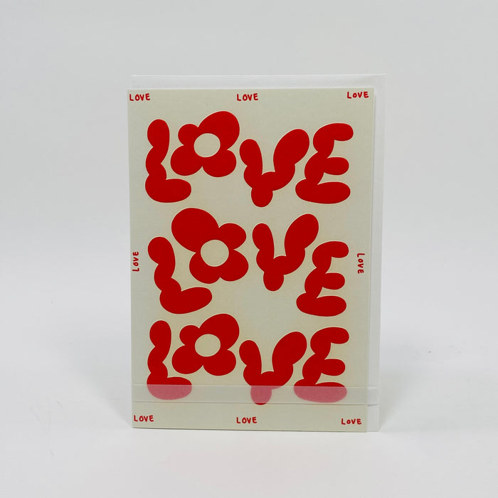 Love Love Love - Wrap Card