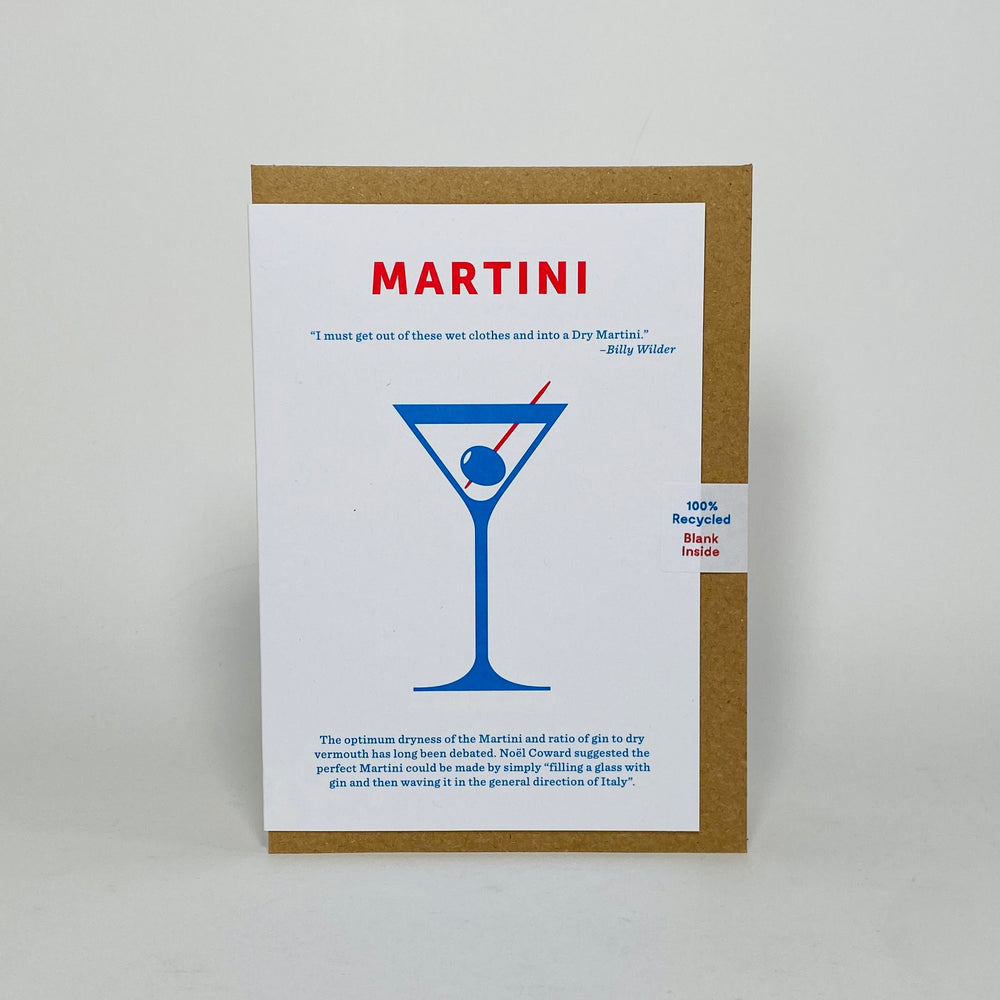 Martini Cocktail Crispin Finn Card UNITOM