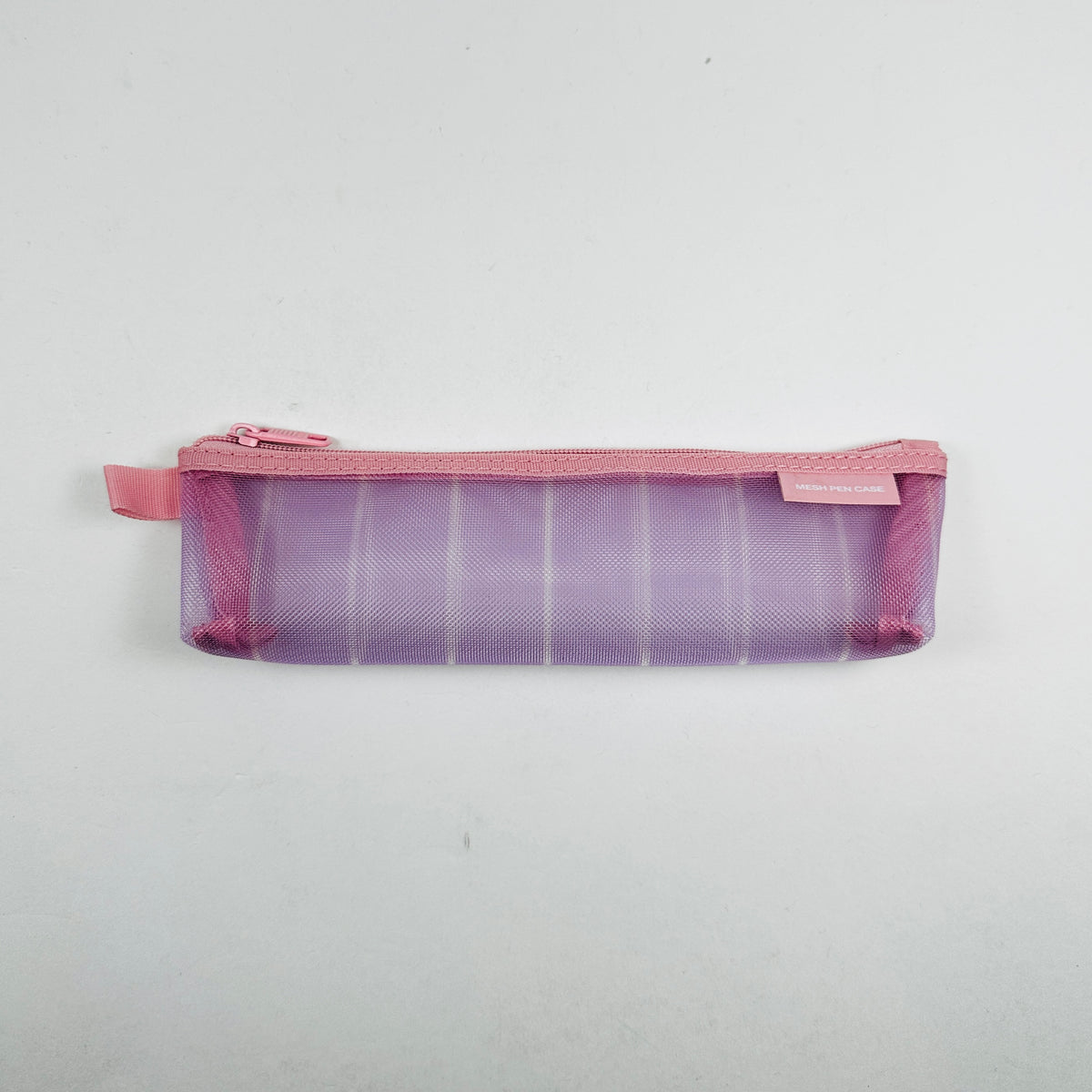 Midori Mesh Pen Case - Stripe Pink