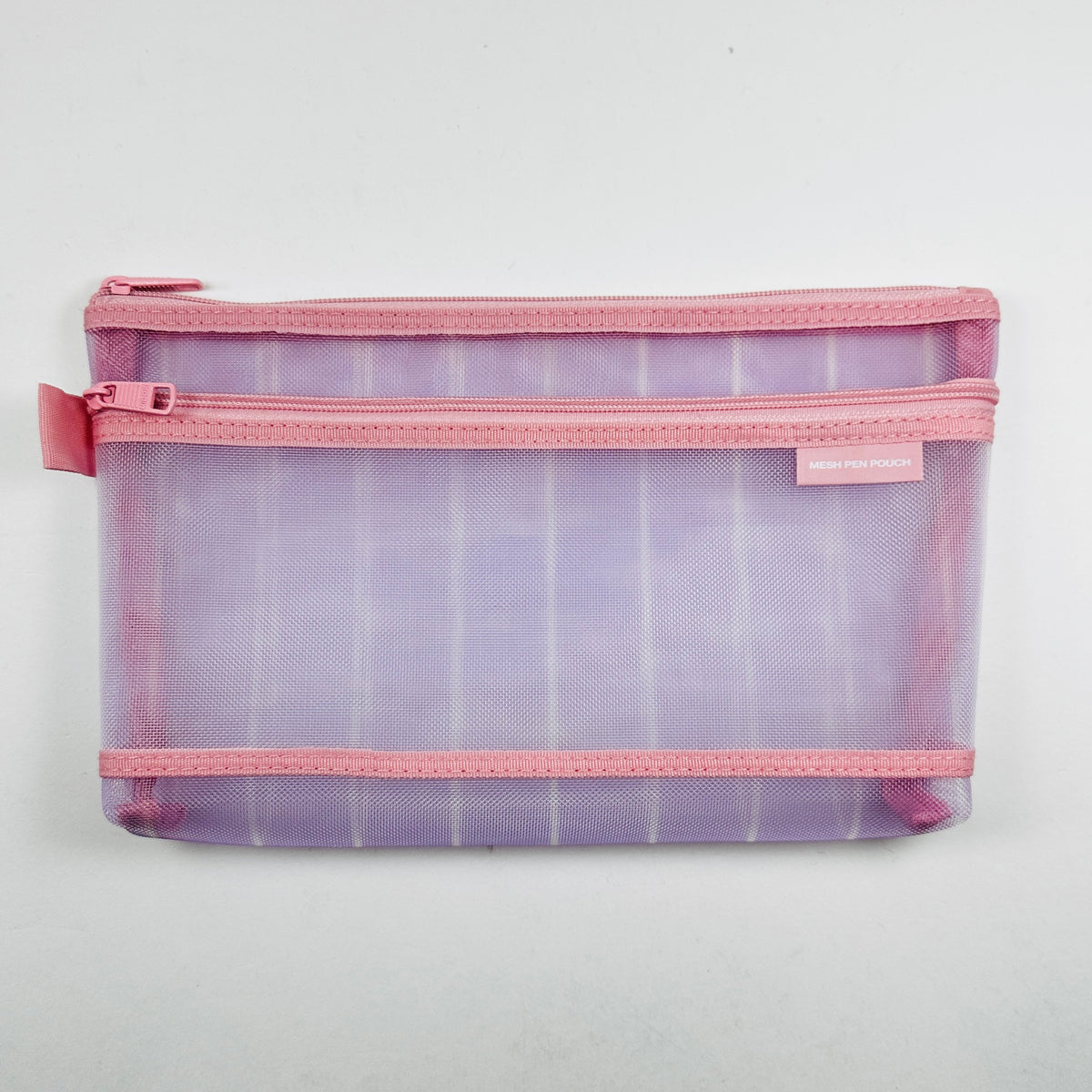 Midori Mesh Pen Pouch - Stripe Pink