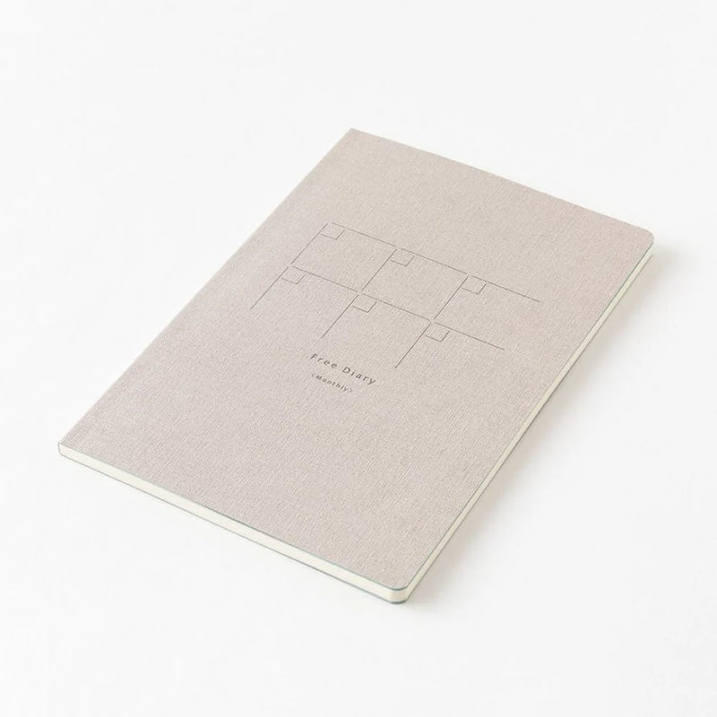 Midori Yuru Log Notebook B6 - Undated Monthly Diary
