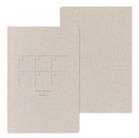 Midori Yuru Log Notebook B6 - Undated Monthly Diary