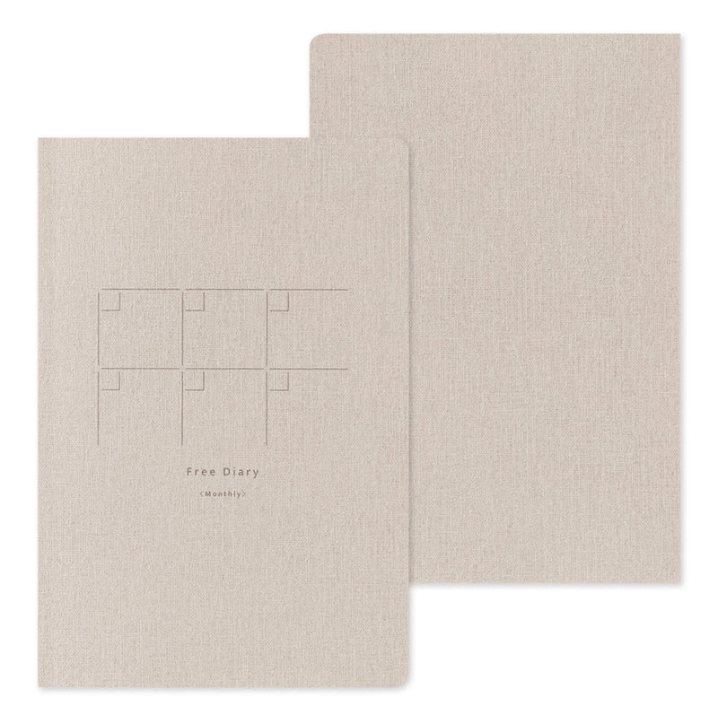 Midori Yuru Log Notebook B6 - Undated Monthly Diary