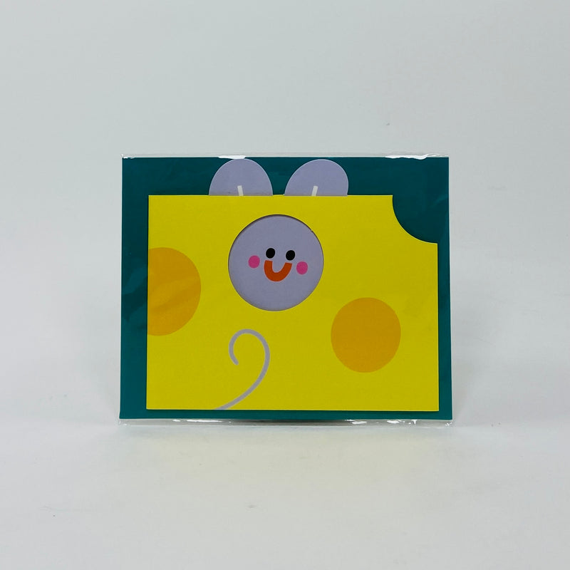 Mouse in Cheese Fold Out Card - Wrap Card