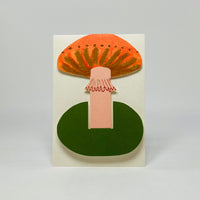 Orange Frilly Mushroom Stand-Up Card - Hadley Card