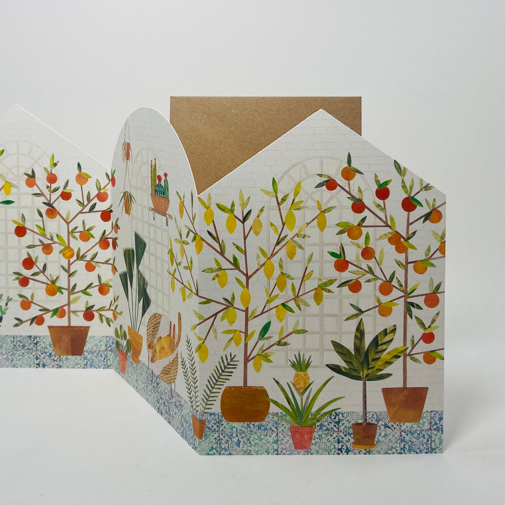 Orangery Concertina Card - Paperwhale Card
