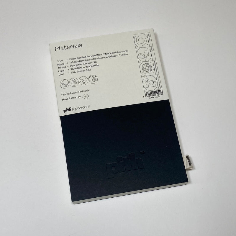 Pith Yuzu Notebook Black - Blank