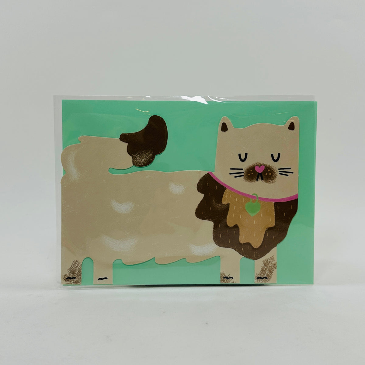 Persian Cat - Raspberry Blossom Card