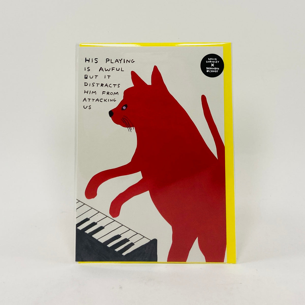 Piano Cat - David Shrigley Card