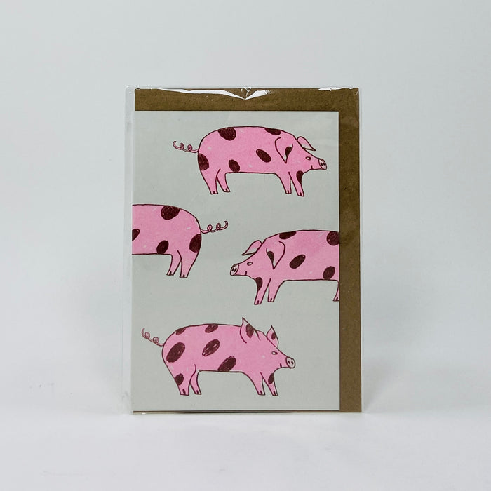 Pigs - Hot Pink Press Card