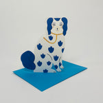 Pottery Dog Blue - Kitty Kenda Card