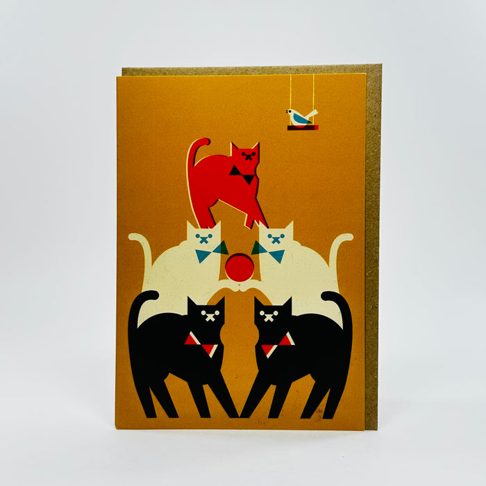 Pyramid of Cats - Christina Hagerfors x East End Prints Card