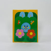 Rabbit In Burrow Fold Out Card - Wrap Card
