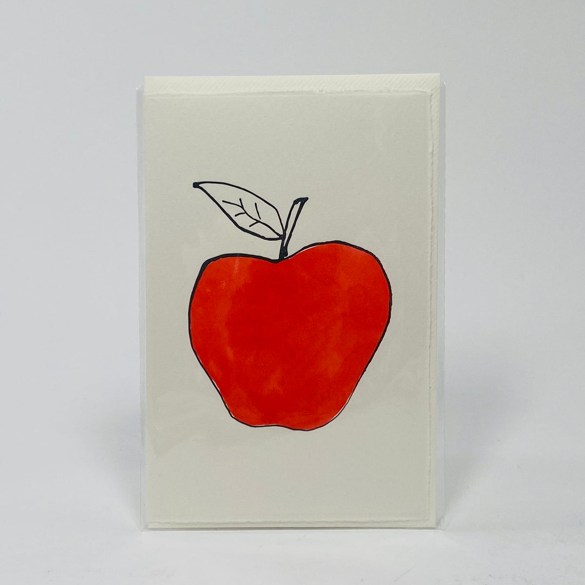 Red Apple - Scribble And Daub Card