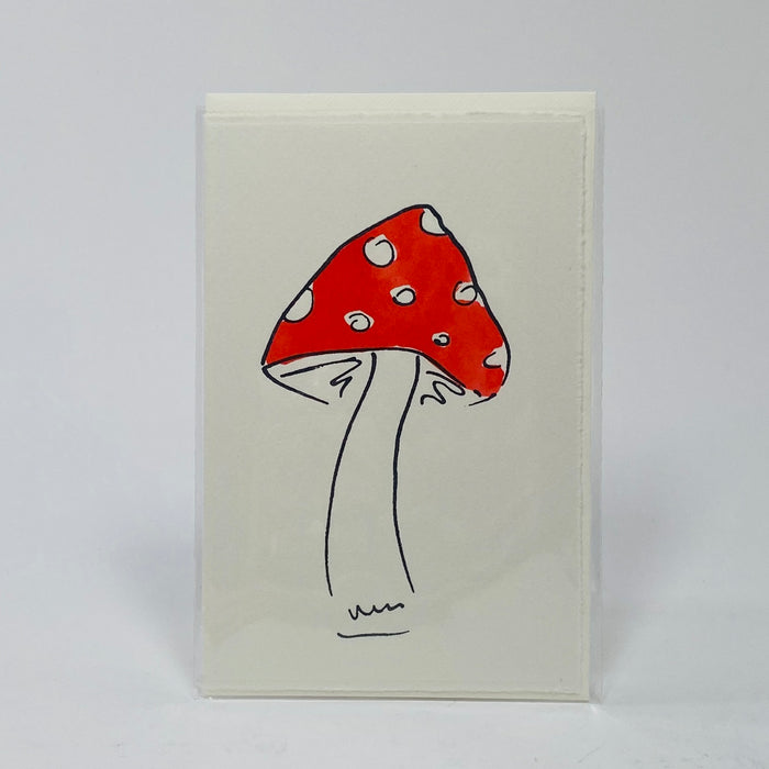 Red Toadstool - Scribble And Daub Card