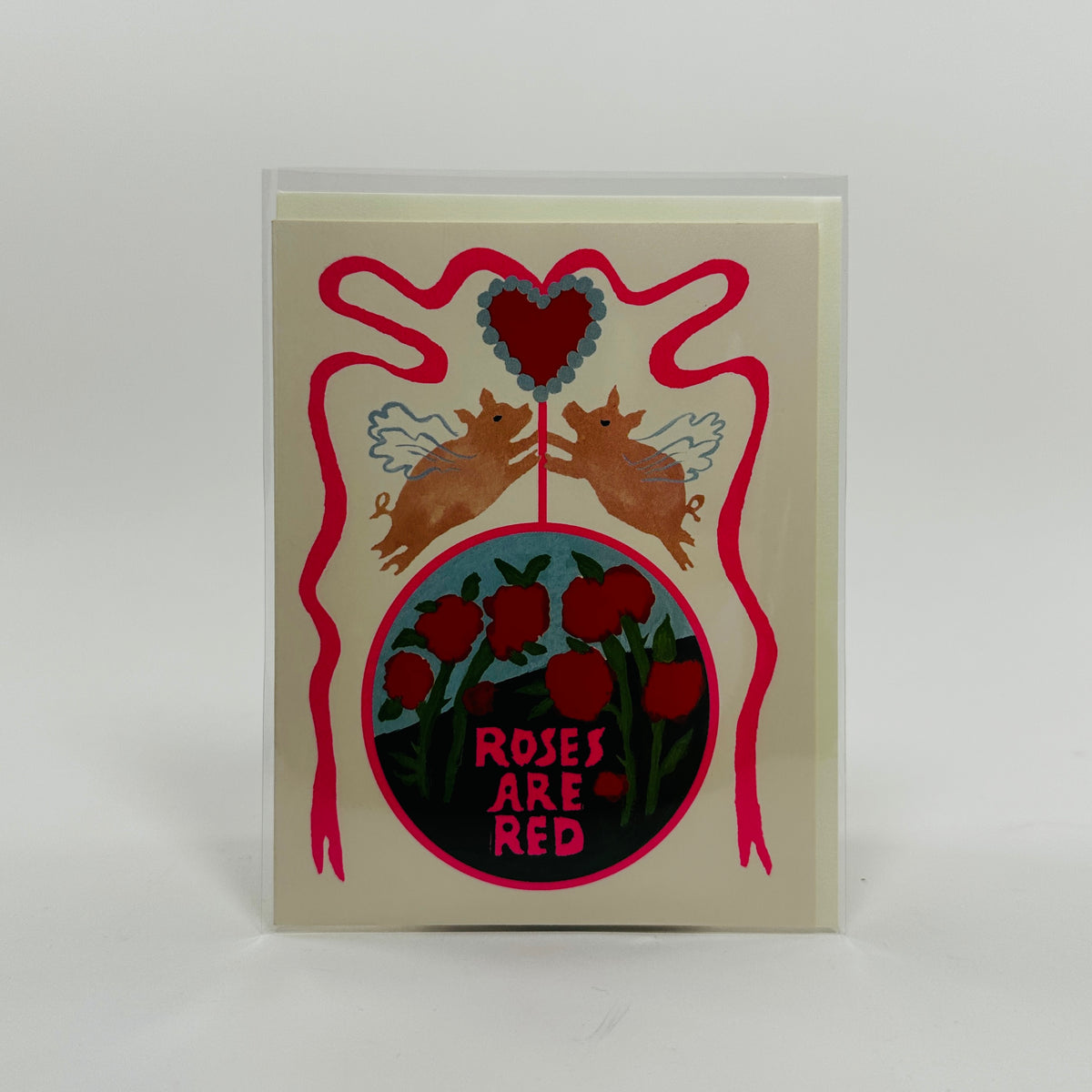 Ribbons And Roses - Red Cap Card
