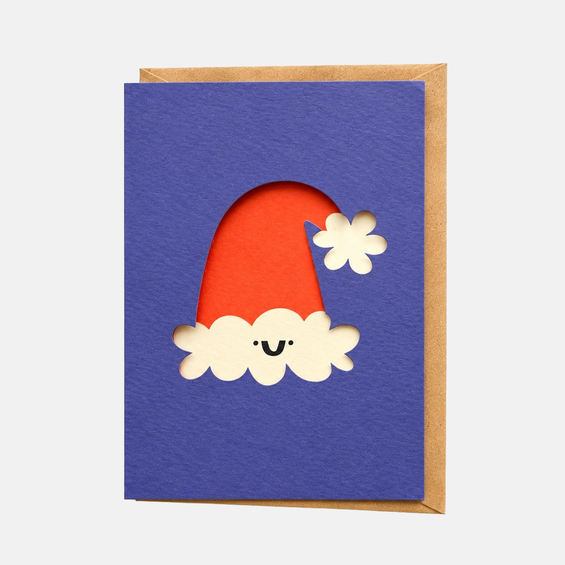 Santa Hat Die Cut Card - Rumble Christmas Card