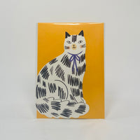 Sitting Kitty Black - Kitty Kenda Card