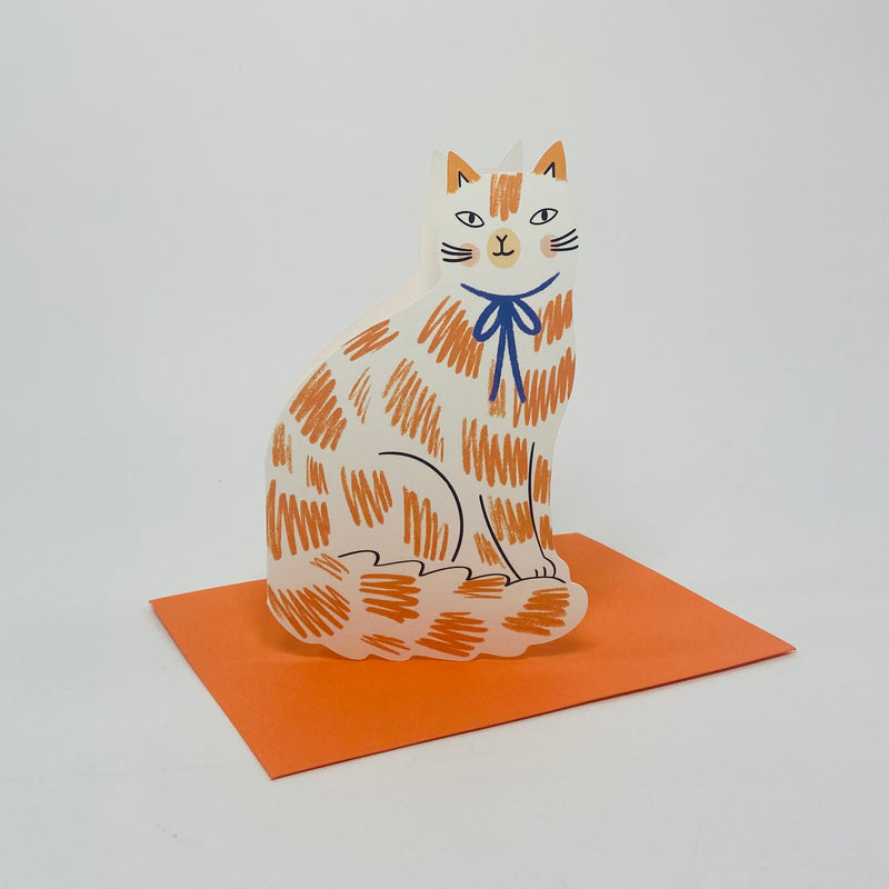 Sitting Kitty Ginger - Kitty Kenda Card