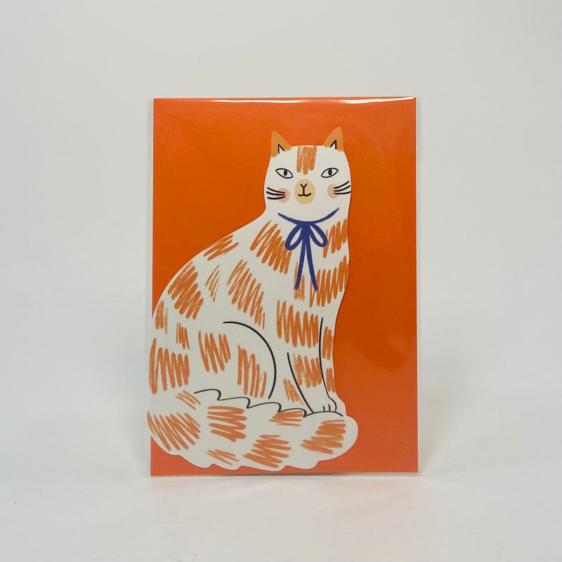 Sitting Kitty Ginger - Kitty Kenda Card