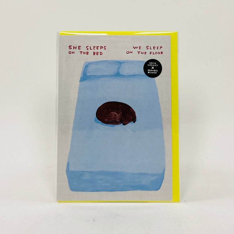 Sleep On the Bed - David Shrigley Card