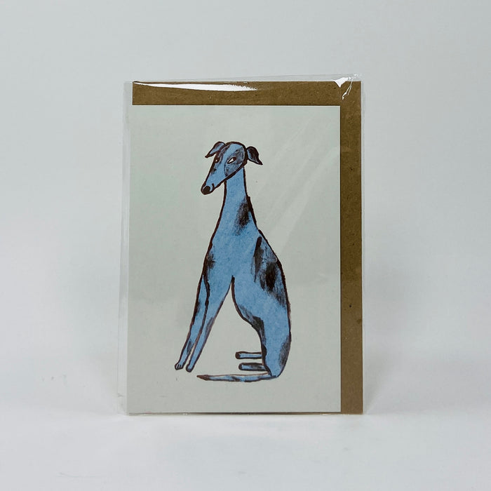 Sneaky Blue Dog - Hot Pink Press Card