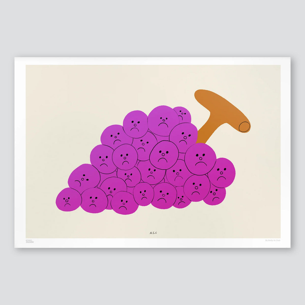 Sour Grapes A3 Print - Evermade